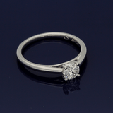 Platinum 0.50ct F VS2 Certificated Diamond Solitaire Ring