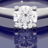 Platinum 0.50ct F VS2 Certificated Diamond Solitaire Ring