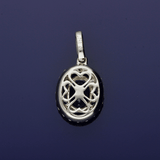 18ct White Gold Aquamarine and Diamond Halo Oval Pendant