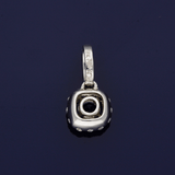 18ct White Gold Sapphire and Diamond Halo Pendant