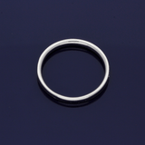 9ct White Gold Ruby & Diamond Channel Set Slim Half Eternity Ring