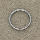 9ct White Gold Sapphire & Diamond Slim 1.8mm Half Eternity Ring