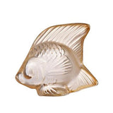 Lalique Angel Fish Sculpture Gold Lustre Crystal 10543400