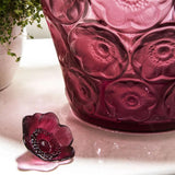 Lalique Small Anémone Sculpture Red Crystal 10443200