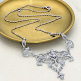 18ct White Gold Vintage Inspired 2.08ct Diamond Statement Necklace