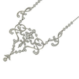 18ct White Gold Vintage Inspired 2.08ct Diamond Statement Necklace