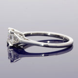 Platinum 0.94ct Asscher Cut & Trapeze Cut Diamond Trilogy Ring