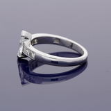 Platinum 0.51ct Marquise Diamond Solitaire Ring with Princess Shoulders