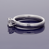 18ct White Gold 0.49ct Asscher Cut Diamond Solitaire Ring