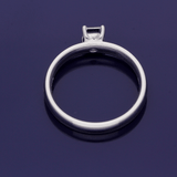 18ct White Gold 0.49ct Asscher Cut Diamond Solitaire Ring