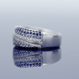 18ct White Gold Sapphire and Diamond Cocktail Eternity Ring