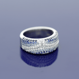 18ct White Gold Sapphire and Diamond Cocktail Eternity Ring