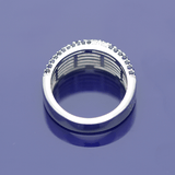 18ct White Gold Sapphire and Diamond Cocktail Eternity Ring