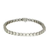 18ct White Gold 11ct Natural Diamond Line Bracelet