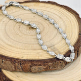 Platinum 3.66ct Fancy Mix Cut Diamond Line Bracelet - Pear, Marquise, Emerald, Oval