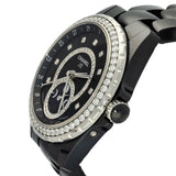 Pre-owned Unisex Chanel J12 Moonphase Black Ceramic 2017 Automatic Watch H3405