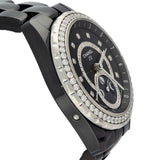 Pre-owned Unisex Chanel J12 Moonphase Black Ceramic 2017 Automatic Watch H3405