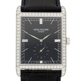 Pre-owned Patek Philippe Gondolo 18ct White Gold Manual Wind Leather Strap Watch, 5112-001G