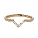 18ct Rose Gold 0.05ct Diamond Wishbone Ring