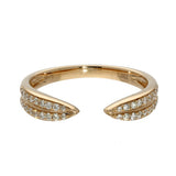 18ct Rose Gold 0.18ct Diamond Open Claw Eternity Ring