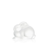 Lalique Resting Rabbit Sculpture Clear Crystal 1210500