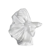 Lalique Fighting Fish Sculpture Clear Crystal 10672400