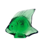 Lalique Angel Fish Sculpture Emerald Green Crystal 3001000