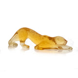 Lalique Small Zeila Panther Sculpture Amber Crystal 10492800