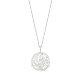 Lalique Fleur de Neige Large Pendant, Clear Crystal & Silver 10609900