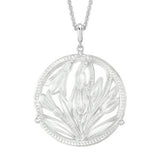 Lalique Fleur de Neige Large Pendant, Clear Crystal & Silver 10609900