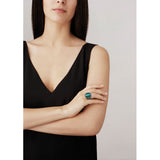 Lalique Cabochon Ring Deep Green 10668100