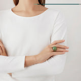 Lalique Cabochon Ring Antinea Green 6511700