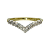 9ct Yellow Gold 0.33ct Diamond Wishbone Ring
