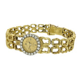 Pre-owned Vintage Ladies Omega 18ct Yellow Gold & Diamond Cocktail Watch