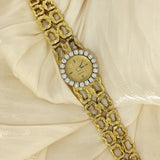 Pre-owned Vintage Ladies Omega 18ct Yellow Gold & Diamond Cocktail Watch