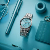 Men's Citizen Tsuyosa Automatic Stainless Steel 40mm Blue Dial Watch, NJ0151-53M
