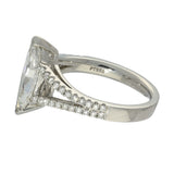 Platinum Certificated 1.50ct Marquise Diamond Solitaire Shoulders Ring