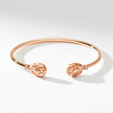 Fabergé 18ct Rose Gold Forever Quilted Open Bracelet