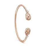 Fabergé 18ct Rose Gold Forever Quilted Open Bracelet