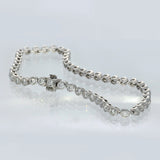 Platinum Bezel Set 2.14ct Diamond Tennis Bracelet