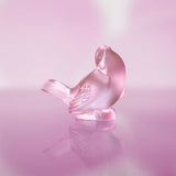 Lalique Rose Nebula Sparrow - Pink Luster Crystal 10802100