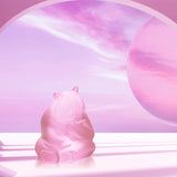 Lalique Rose Nebula Panda - Pink Luster Crystal 10802200