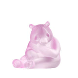Lalique Rose Nebula Panda - Pink Luster Crystal 10802200