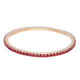 18ct Rose Gold 4.00ct Ruby Flexible Tennis Line Bracelet