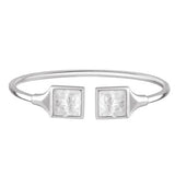 Lalique Arethuse Flexible Bangle Silver & Clear Crystal 10692800