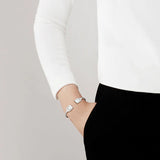 Lalique Arethuse Flexible Bangle Silver & Clear Crystal 10692800
