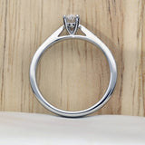 Platinum 0.30ct D VS1 Certificated Oval Cut Diamond Solitaire Ring with Diamond Shoulders