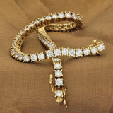 18ct Yellow Gold 5.00ct Diamond Tennis Bracelet