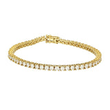 18ct Yellow Gold 5.00ct Diamond Tennis Bracelet