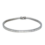 18ct White Gold 2.24ct Princess Cut Diamond Line Bracelet